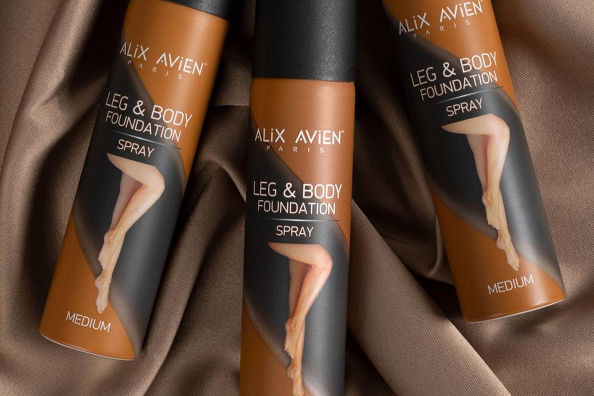 Matte-finish spray-on tights for oily skin — Alix Avien blog image