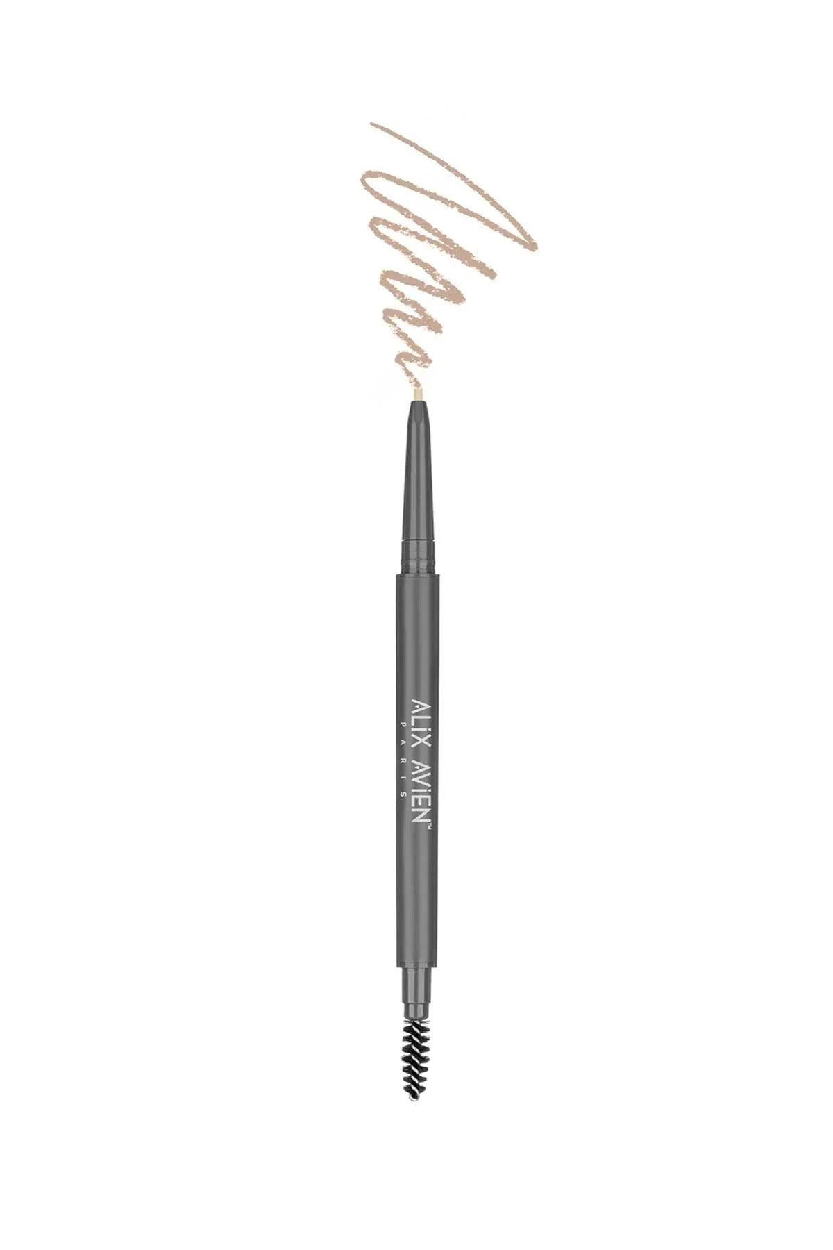 Alix Avien Retractable Eyebrow Pencil with brow stroke swatch