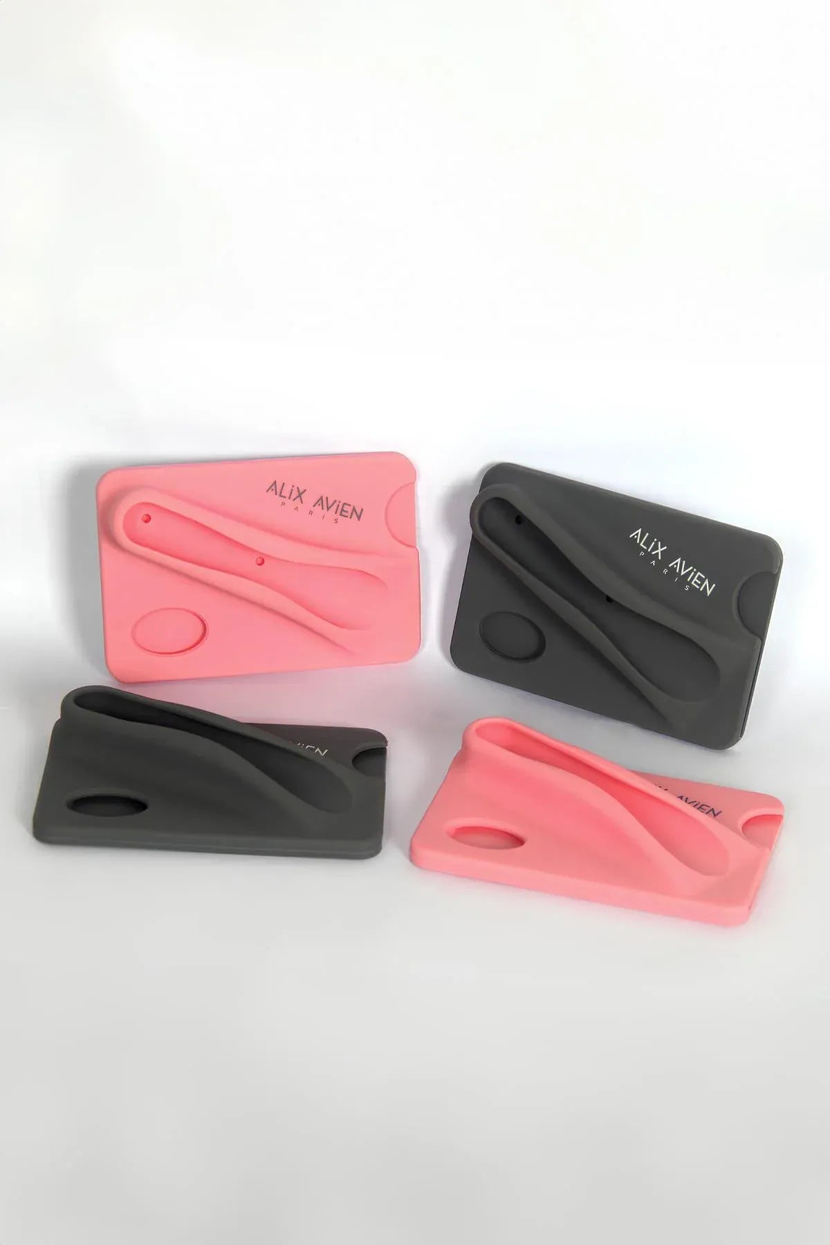 Alix Avien Silky Care Lipgloss Silicon Case in pink and gray