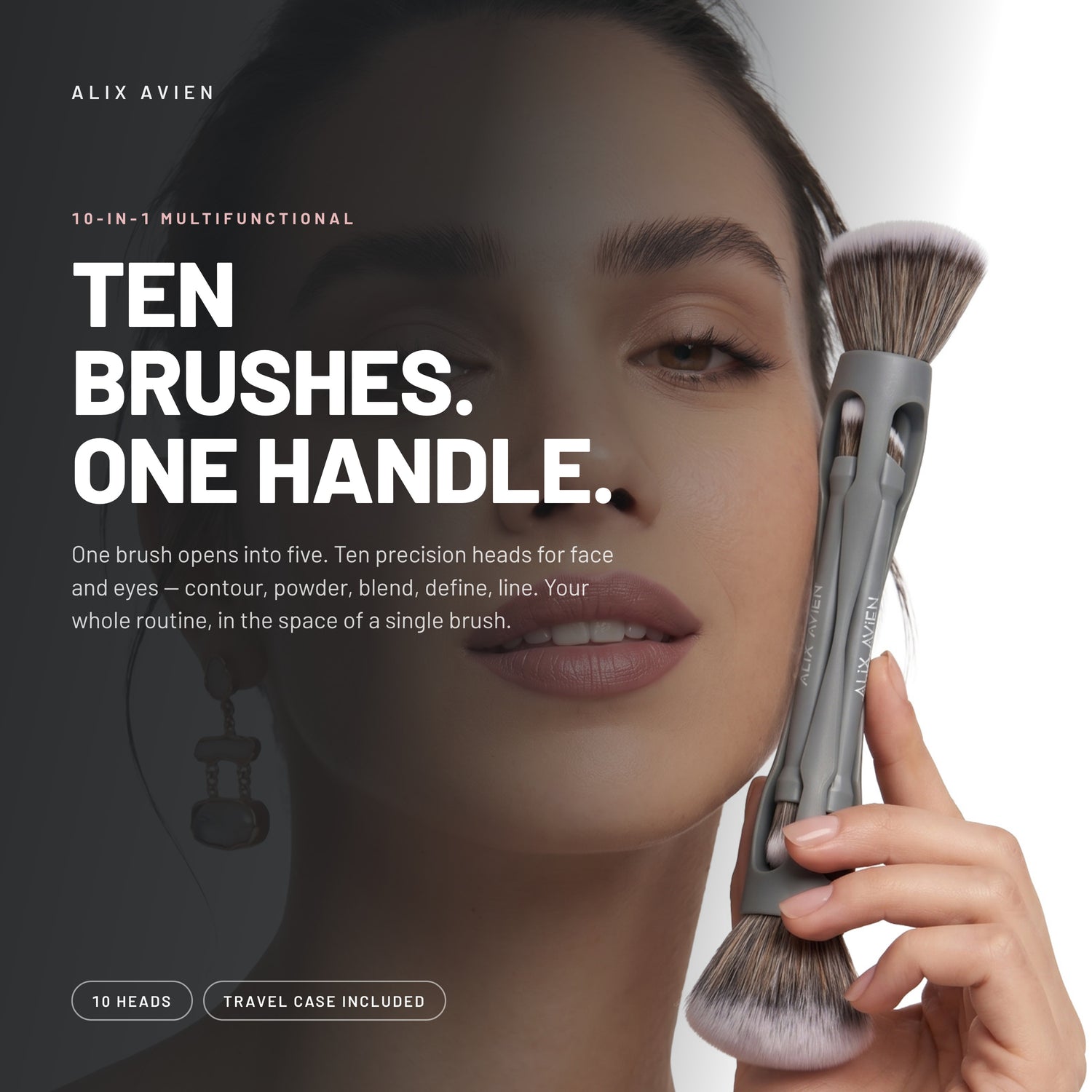 10 in 1 Multifunctional Makeup Brush