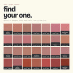 Alix Avien Satin Touch Lipstick shade chart from Pastel Apricot 801 to Mahogany Brown 828