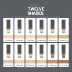 Alix Avien Anti-Aging Foundation shades 501 to 512 with swatches