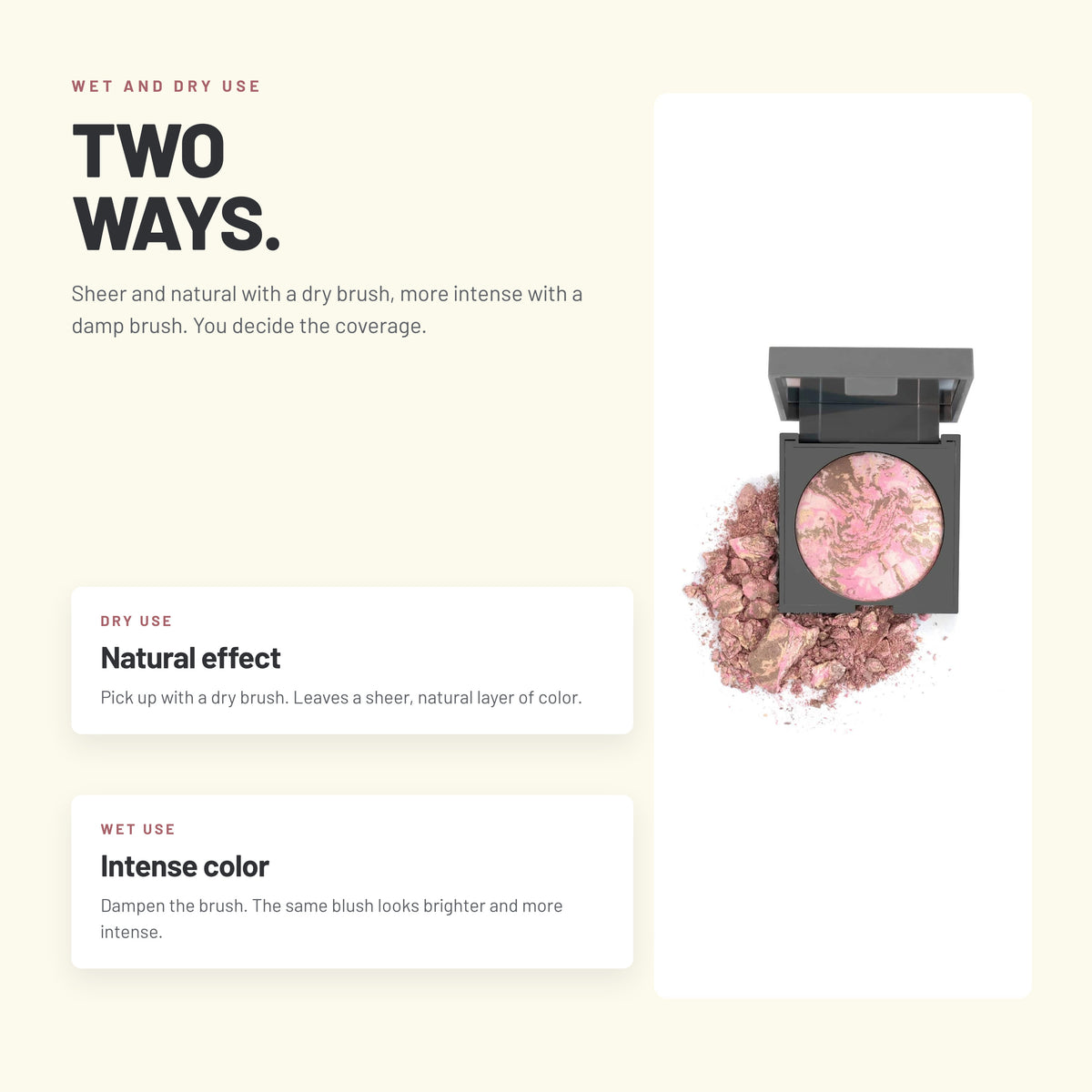 Alix Avien Baked Blush – marbled baked pan with crushed powder