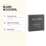 How to apply Alix Avien Baked Blush in three steps
