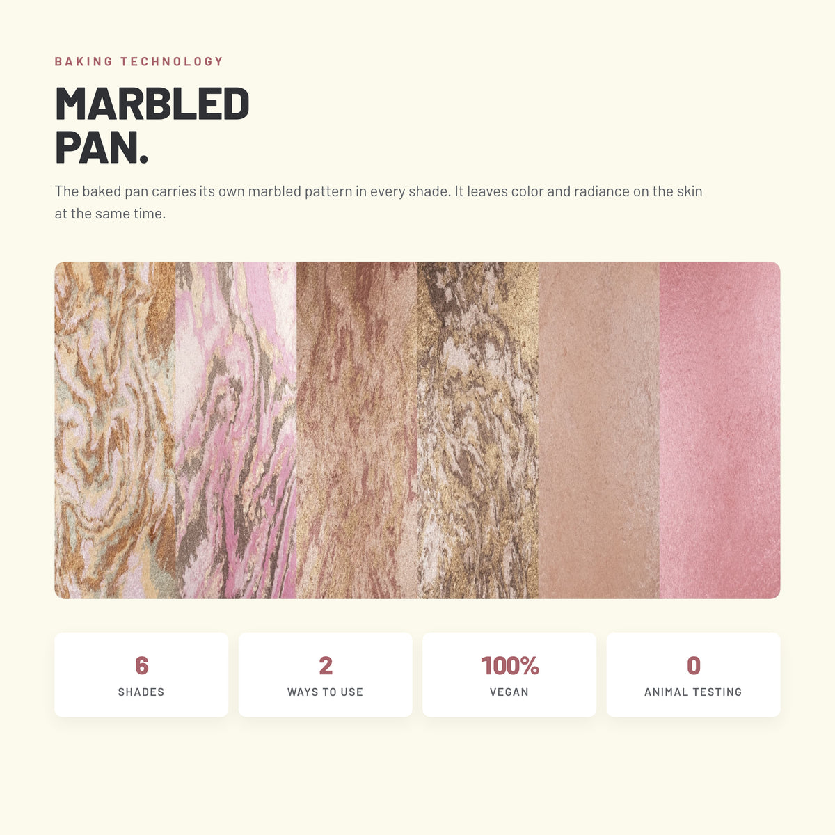 Alix Avien Baked Blush marbled textures in six shades