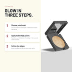 How to apply Alix Avien Baked Highlighter in three steps