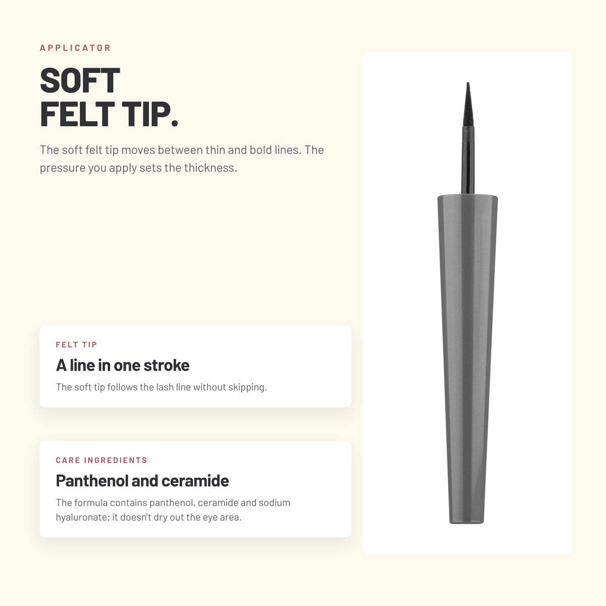 Alix Avien Black Matte Dipliner soft felt-tip applicator