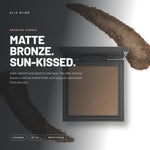 Alix Avien Bronzing Powder – matte bronzer compact with loose powder swatch