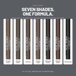 Alix Avien Eyebrow Expert Powdery Liner – all seven shades from 101 Nude Brown to 107 Deep Gray