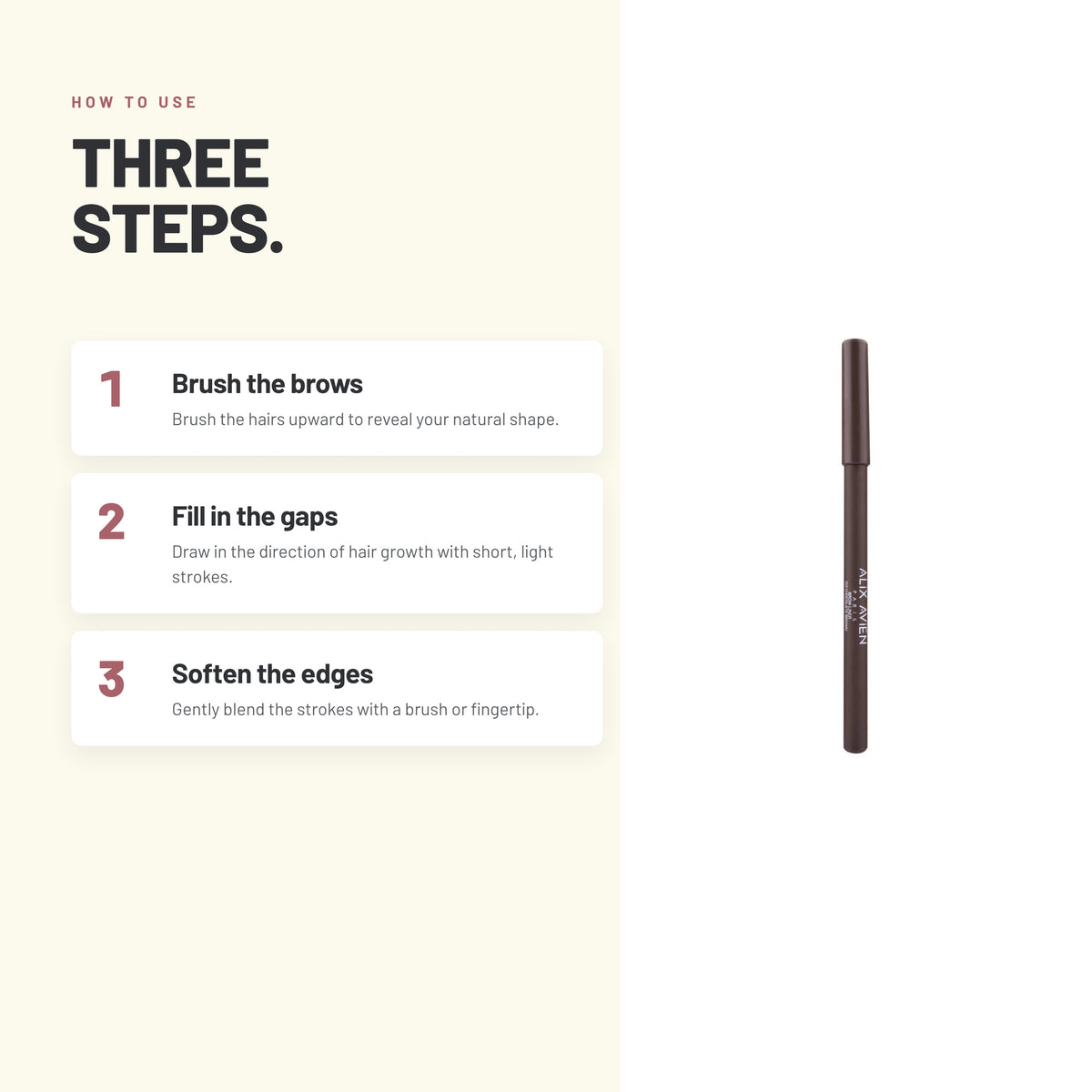 How to use Alix Avien Brow Liner in three steps