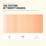 Alix Avien Care Enhancer Foundation swatch texture in twenty shades – vegan