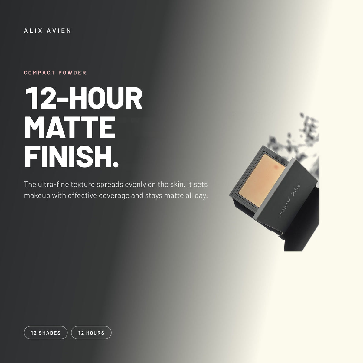 Alix Avien Compact Powder – matte-finish pressed powder compact