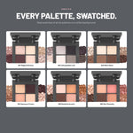 Alix Avien Expressive Harmony – crushed swatches of all six palettes