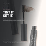 Alix Avien Eyebrow Mascara – tubes and brush with a brow swatch