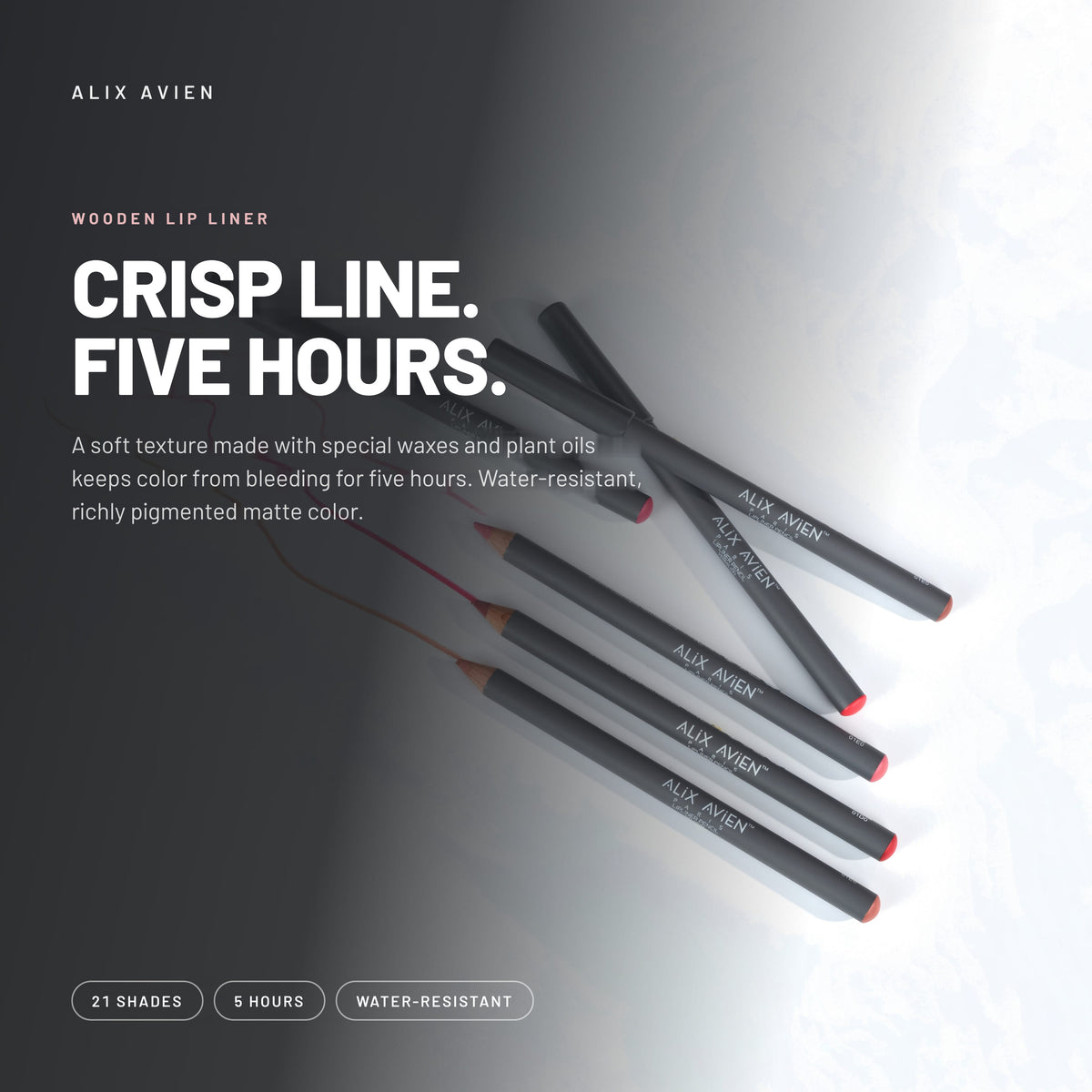 Alix Avien Lipliner Pencil – several wooden pencils with sharpened tips