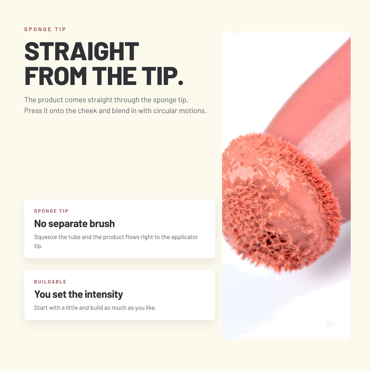 Alix Avien Liquid Blusher sponge applicator tip