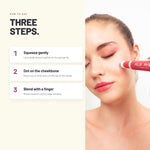 How to apply Alix Avien Liquid Blusher in three steps