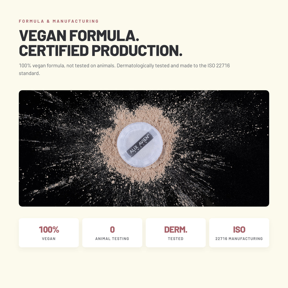 Alix Avien Loose Powder – vegan, dermatologically tested, ISO 22716