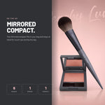 Alix Avien Lumi Color Powder Blush mirrored compact with brush