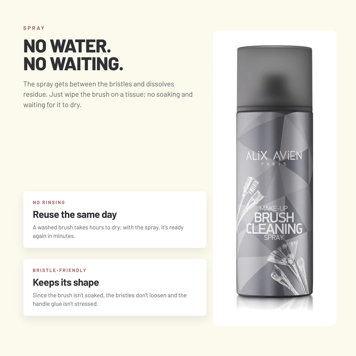 Alix Avien Makeup Brush Cleaning Spray can