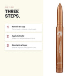 How to apply Alix Avien Master Stay Eyeshadow in three steps