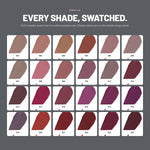Swatches of all 24 Alix Avien Matte Liquid Lipstick shades, 501 to 524
