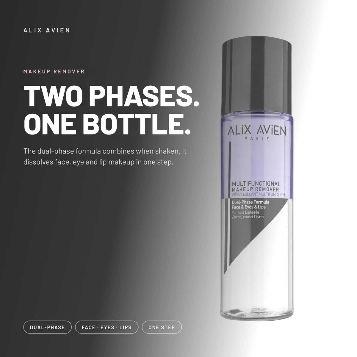 Alix Avien Multi-Functional Makeup Remover dual-phase bottle