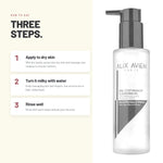 How to use Alix Avien One Step Makeup Cleansing Oil in three steps