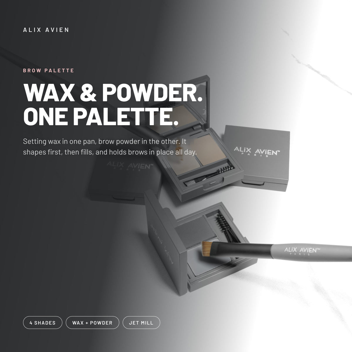 Alix Avien Fix Brow Palette – brow wax and brow powder in one palette