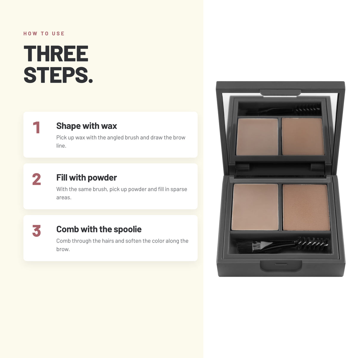 How to use Alix Avien Fix Brow Palette in three steps