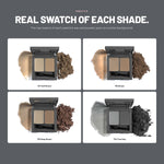 Alix Avien Fix Brow Palette wax and powder swatches in four shades