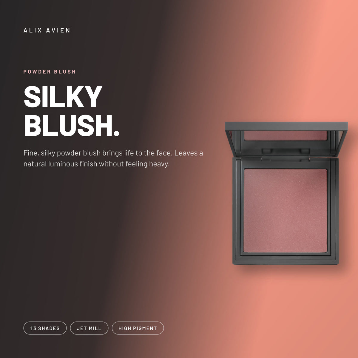 Alix Avien Powder Blush – open compact