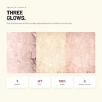Alix Avien Powder Highlighter swatches in pink, gold and nude – vegan
