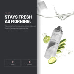 Alix Avien Pre & Post Makeup Fixing Spray with cucumber slices and water splash