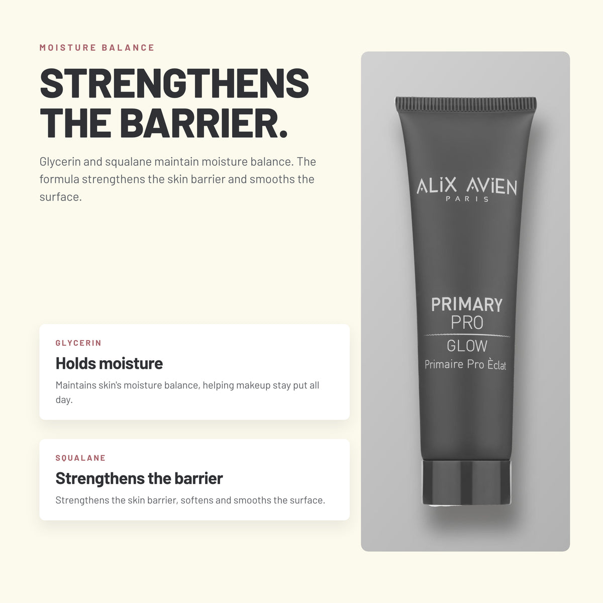 Alix Avien Primary Pro Glow – glycerin and squalane formula