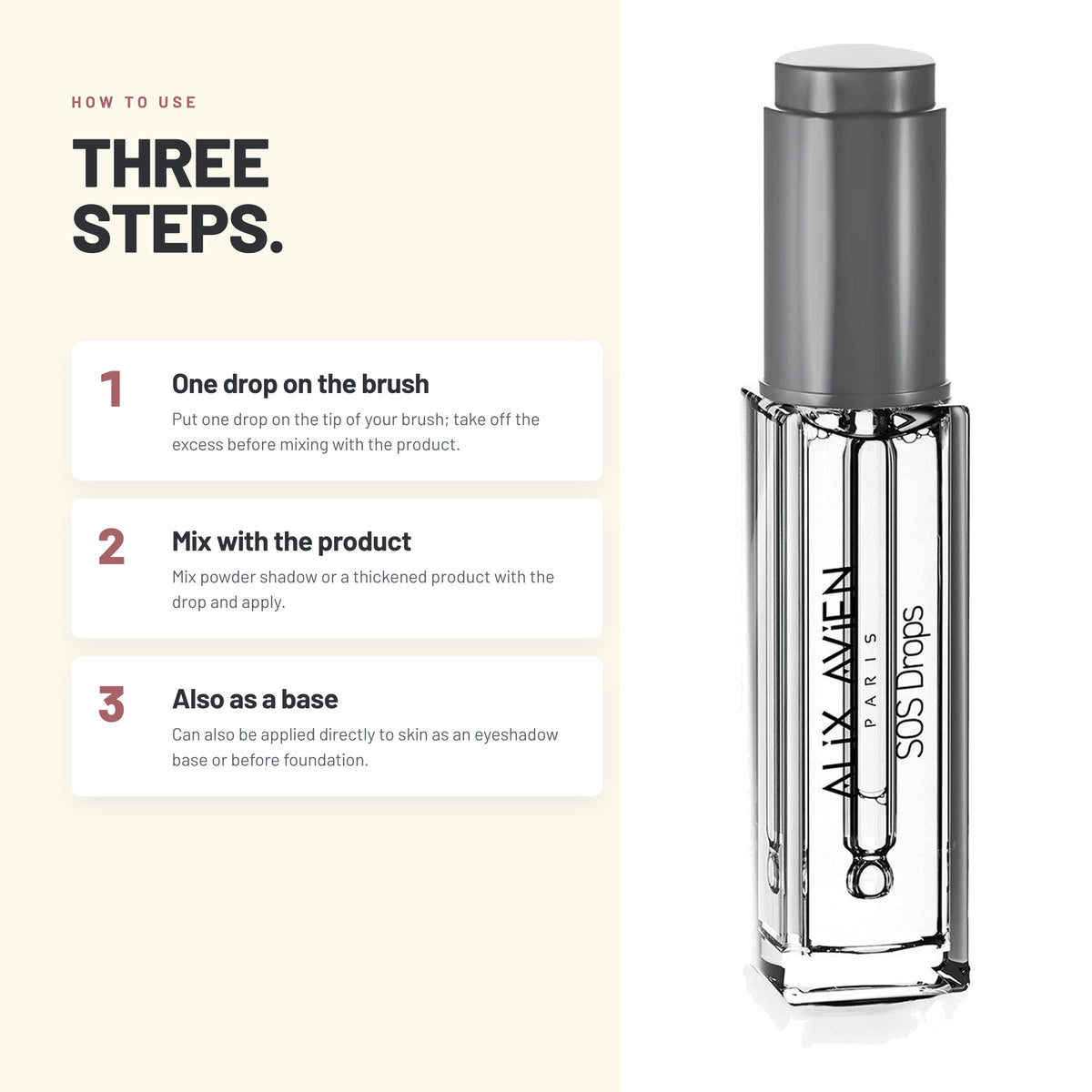 How to use Alix Avien SOS Drops in three steps