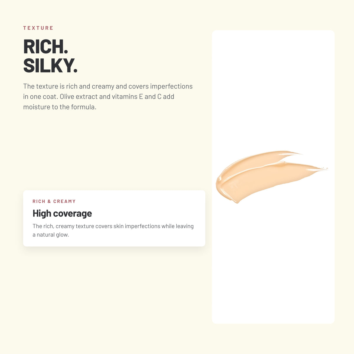 Alix Avien Ultracloser Foundation – creamy texture swatch
