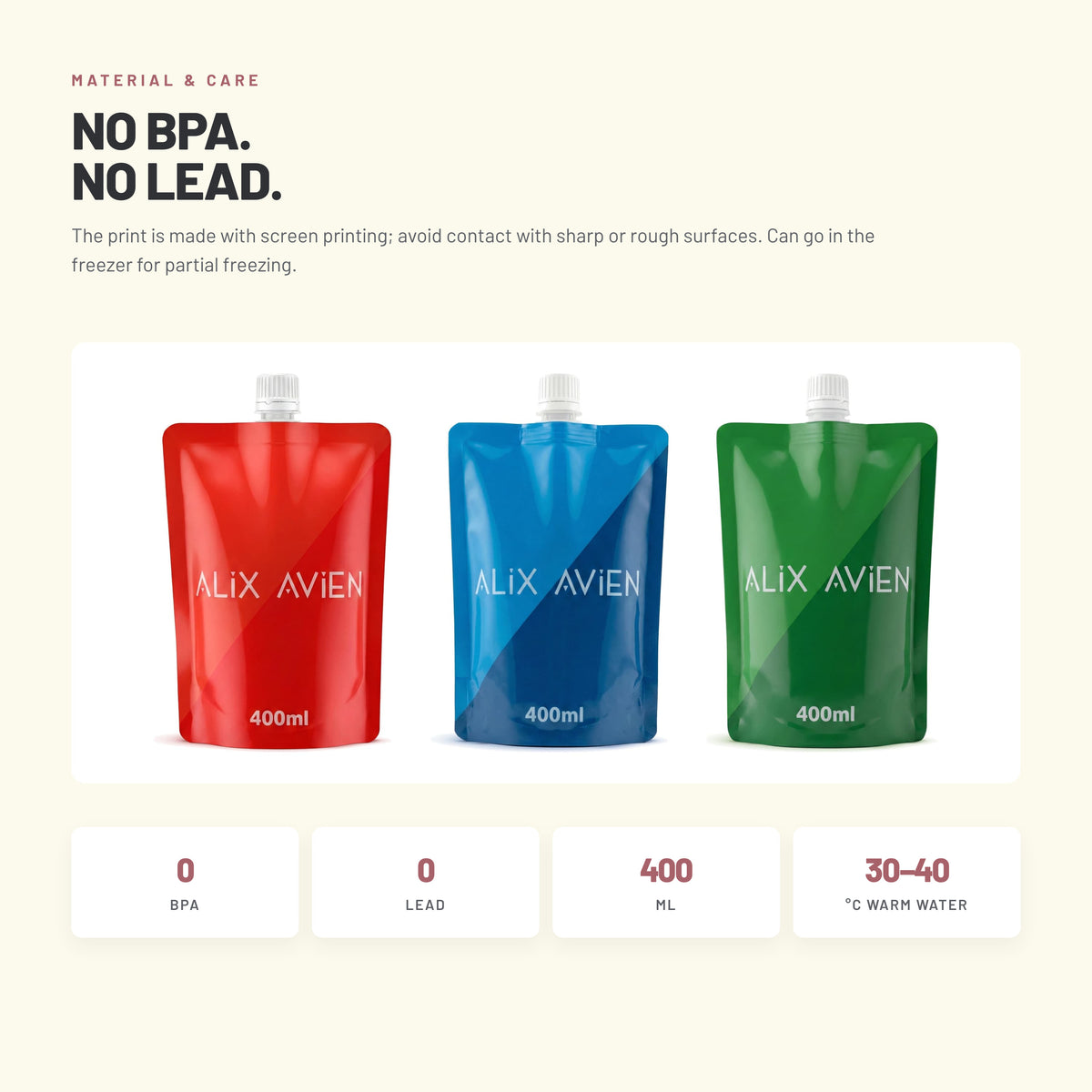 Alix Avien foldable water bottles – BPA-free and lead-free