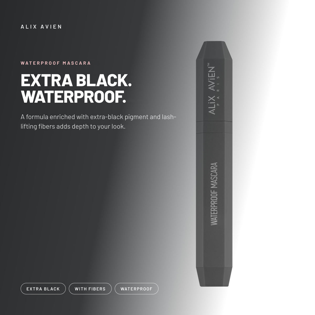 Alix Avien Waterproof Mascara – black mascara tube